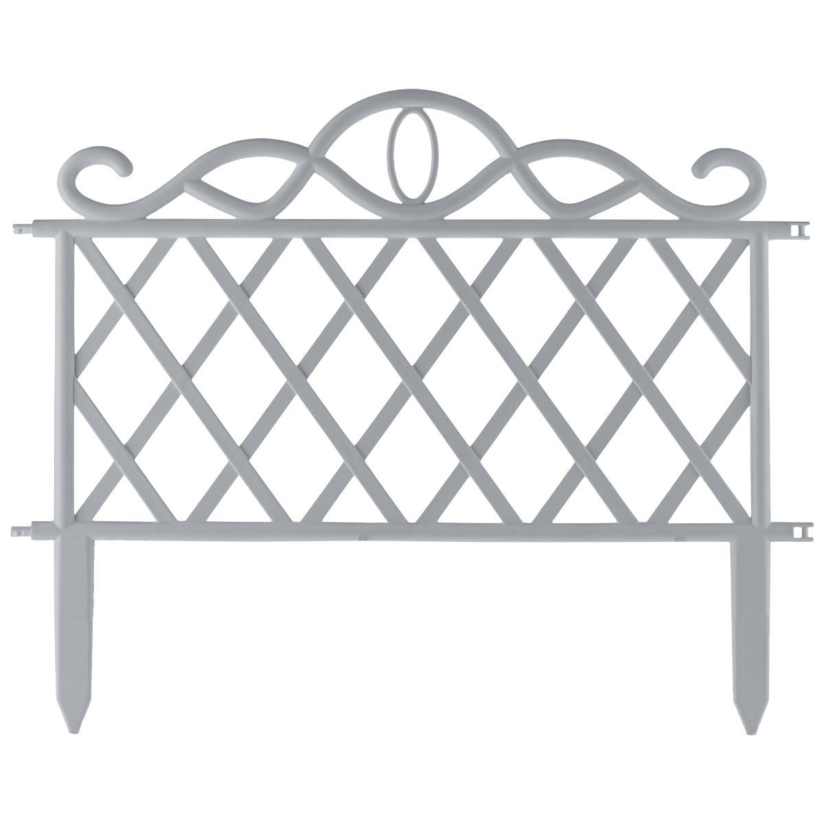 White Lattice Garden Edging